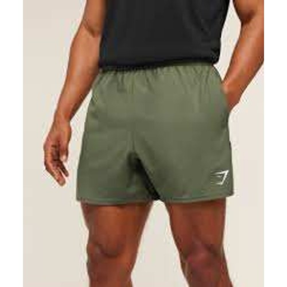 Gymshark Arrival 5" Shorts Men's Medium Core Olive Green Workout Running